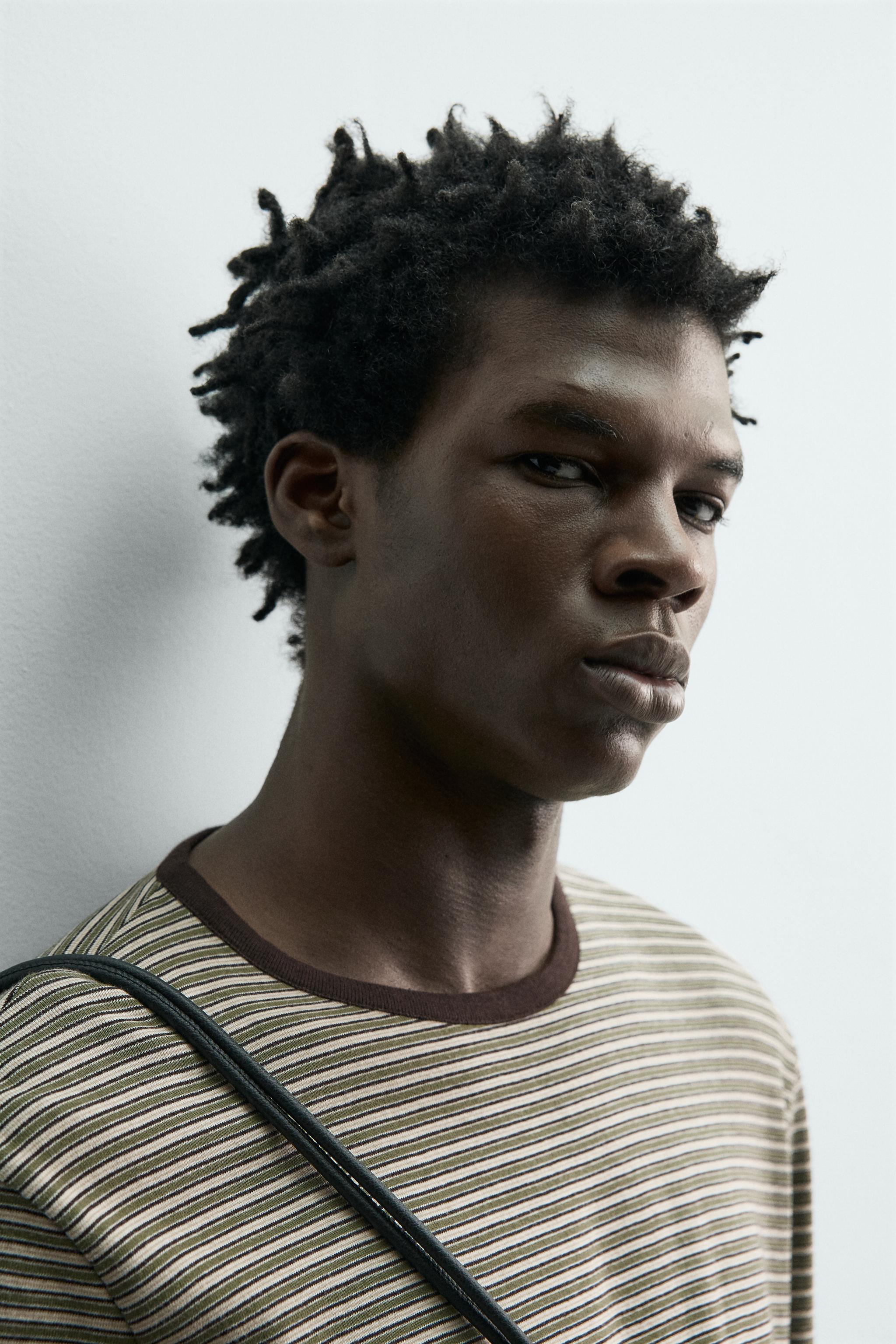 STRIPED JACQUARD T-SHIRT